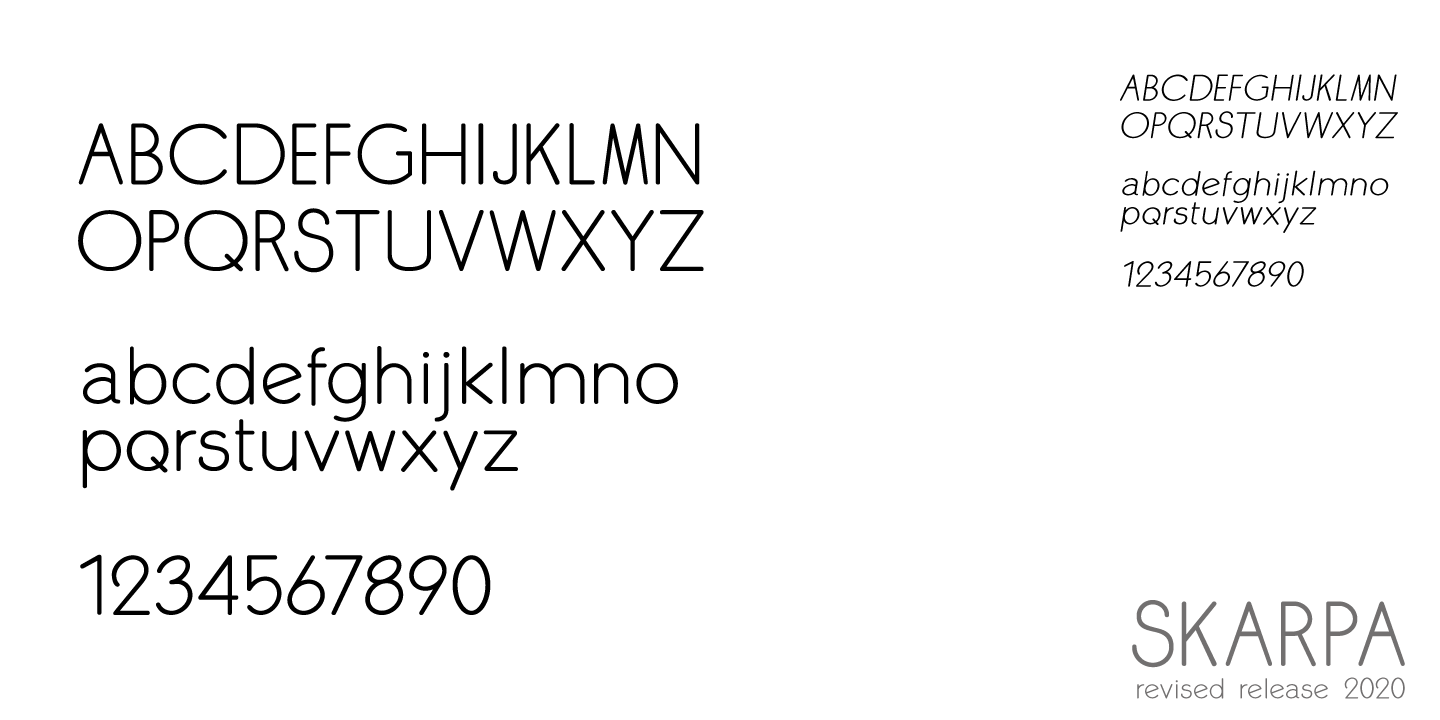 Przykład czcionki Skarpa Medium Italic
